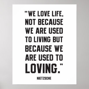 Poster Citações de Nietzsche - vida do amor