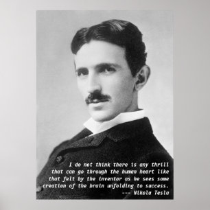 Poster Citações de Nikola Tesla
