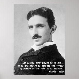 Póster Citações de Nikola Tesla