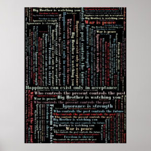 Póster Citações de Orwell