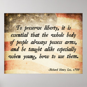 Póster Citações de Richard Henry Lee