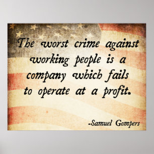 Poster Citações de Samuel Gompers
