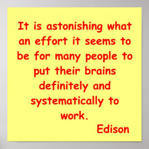 Póster Citações de Thomas Edison