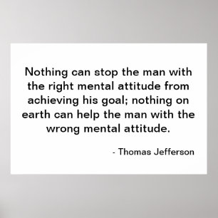Póster Citações de Thomas Jefferson - atitude