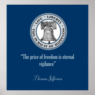Póster Citações de Thomas Jefferson (vigilância)
