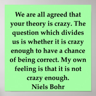 Poster citações do bohr de Niels