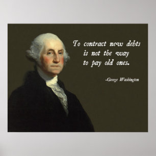 Póster Citações do débito de George Washington