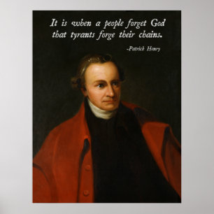 Póster Citações do deus de Patrick Henry