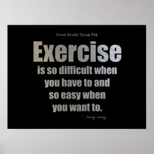 Póster Citações do exercício para o sucesso!