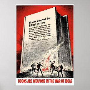 Poster Citações do FDR no Burning de livro -- Beira
