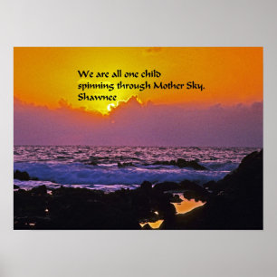 Póster Citações do nativo americano