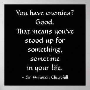 Póster Citações do senhor Winston Churchill