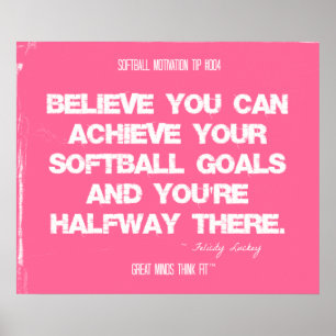 Póster Citações do softball nas linhas 004