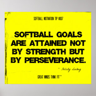 Poster Citações do softball nas linhas 007