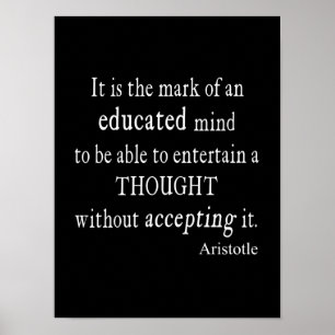 Poster Citações educadas Aristotle do pensamento da men