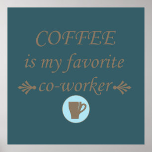 Poster citações engraçadas de café