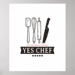 Poster Citações engraçadas de chefs