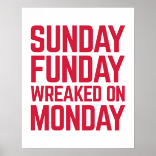 Poster Citações engraçadas de domingo Funday
