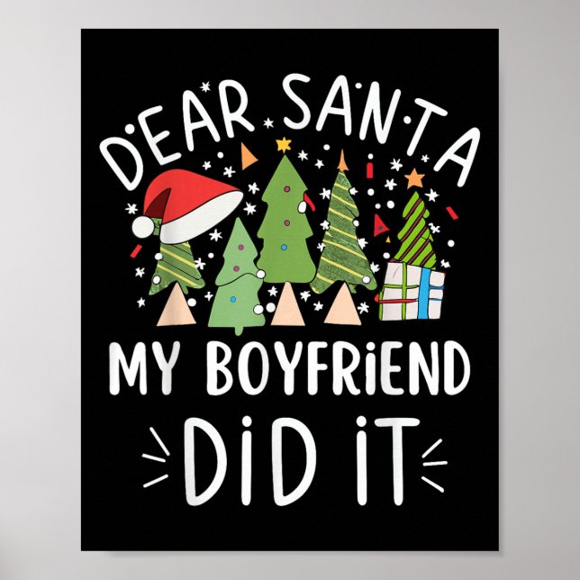 Poster Citações engraçadas de Natal Querido Papai Noel Me (Frente)