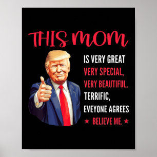 Poster Citações Engraçadas de Trump no Dia das Mães Esta