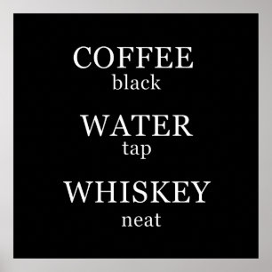 Poster Citações engraçadas de uísque humor ditos whiskey