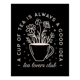 Póster Citações engraçadas do amante do chá