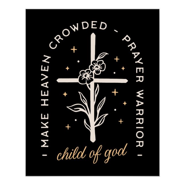 Póster Citações estéticas cristãs da academia escura (Frente)