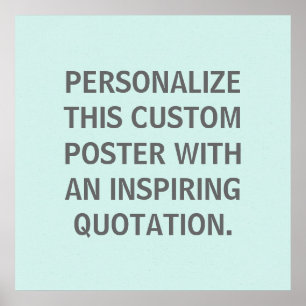 Poster Citações feitas sob encomenda, personalizadas,