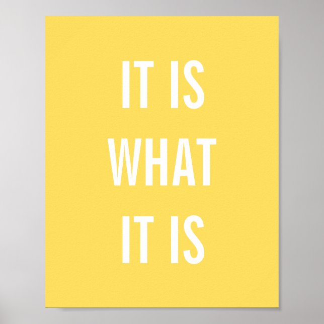 Poster Citações Inspiracionais Amarelo White Life Aspas 8 (Frente)