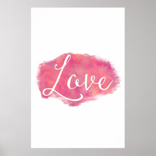 Poster Citações inspiradas da aguarela do amor