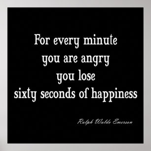 Póster Citações inspiradas da felicidade de Emerson do