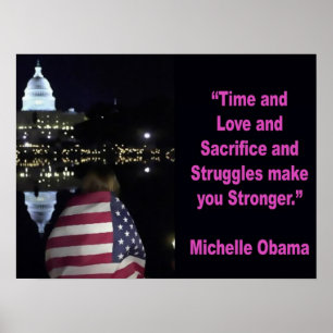 Póster Citações inspiradas de Michelle Obama