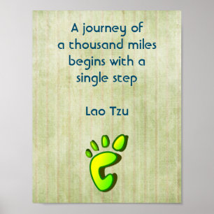 Póster Citações inspiradas de Tzu do Lao