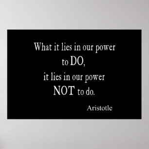 Póster Citações inspiradas do poder de Aristotle do