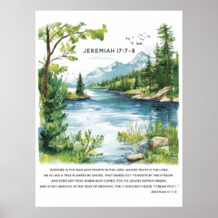 Poster Citações inspiradoras da bíblia em fotos da nature