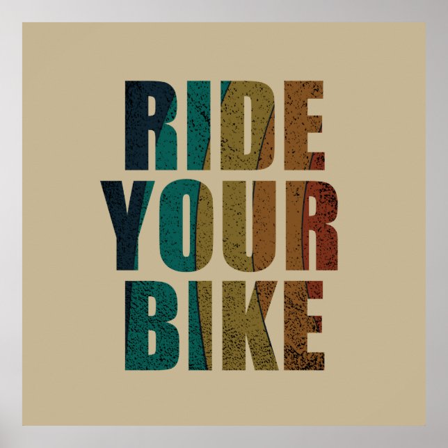 Poster citações inspiradoras de ciclismo (Frente)