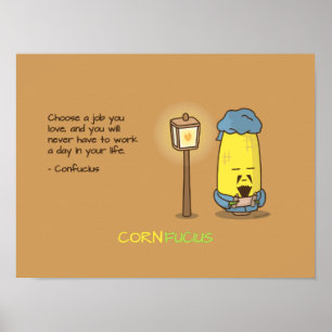 Póster Citações inspiradores bonitos & de Punny Confuci