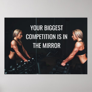 Poster Citações inspiradores da competição do exercí