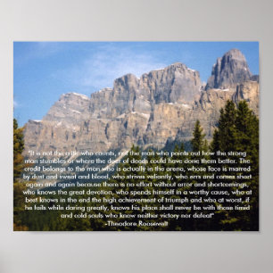 Poster Citações inspiradores de Theodore Roosevelt