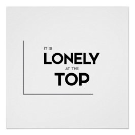 Póster Citações MODERNAS: é solitário no topo