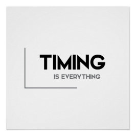 Póster Citações MODERNAS: timing é tudo