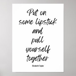 Poster Citações Motivacionais Inspiracionais Elizabeth Ta