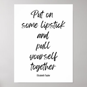 Poster Citações Motivacionais Inspiracionais Elizabeth Ta