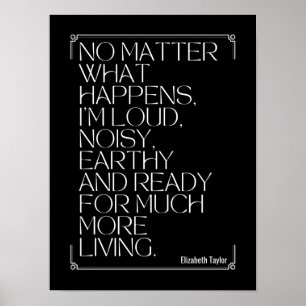 Poster Citações Motivacionais Inspiracionais Elizabeth Ta