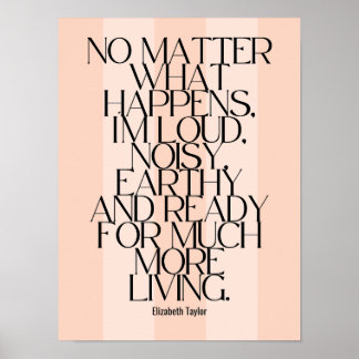 Poster Citações Motivacionais Inspiracionais Elizabeth Ta