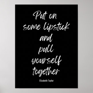 Poster Citações Motivacionais Inspiracionais Elizabeth Ta