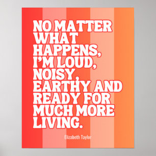 Poster Citações Motivacionais Inspiracionais Elizabeth Ta