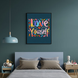 Poster Citações Motivacionais Inspiradoras de Amor Própri