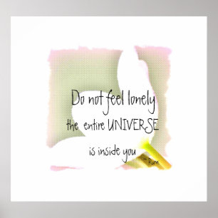 Póster Citações pontilhadas de Tulilp Rumi