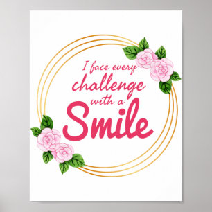 Poster citações positivas para trabalho, vida e sucesso